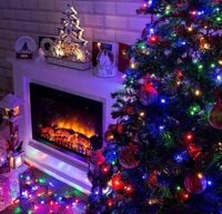 LAMPKI CHOINKOWE 500 LED FLASH ZEWNĘTRZNE WEWNĘTRZNE ŚWIĄTECZNE MULTIKOLOR