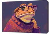 Obraz 70x50cm Hipsterski Kawał Żaby