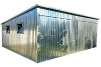 Garaż blaszany 6x6m 2x brama uchylna 2x okno drzwi ocynk dach spad  ID773