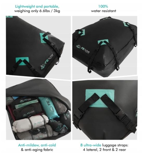 BAGAŻNIK DACHOWY SAMOCHODOWY TORBA WODOODPORNA 424 L zdjęcie 2