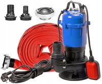 POMPA WODY CZYSTEJ SZAMBA BRUDNEJ ROZDRABNIACZEM ZATAPIALNA PŁYWAK WĄŻ 30M