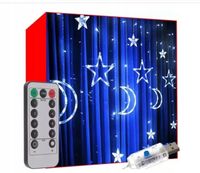 girlanda świecąca LED ZIMNE gwiazdki świąteczne lampki na okno PILOTA 3,5m