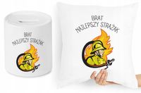 Dla Brata Zestaw Poduszka + Skarbonka Prezent Z Nadrukiem Ze Zdjęciem