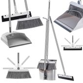 KADAX Zestaw Do Sprzątania 3W1 Zamiatania Miotła szufelka Ściągacz Podłogi