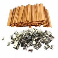 Knot drewniany do swiec z BLASZKĄ 100 szt 14x1,4cm