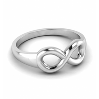 SREBRNY KOMPLET ZNAK NIESKOŃCZONOŚCI INFINITY SREBRO PRÓBY 925