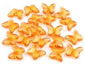 MOTYL PLASTIK POMARAŃCZOWY 15x18MM 12SZT