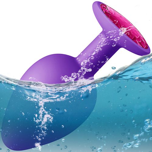 KOREK ANALNY Z KRYSZTAŁEM rozm S Fioletowy Kryształ Różowy na Arena.pl