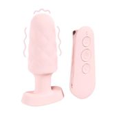 Velvet - Remote Control Vibrating Plug - Pink