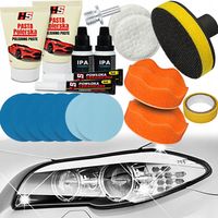 ZESTAW DO POLEROWANIA LAMP + 2X CERAMIKA REGENERACJA REFLEKTORÓW KLOSZY