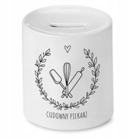 Skarbonka Dla Piekarza Cudowny Piekarz Prezent Z Nadrukiem Ze Zdjęciem