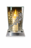 Lampion – znicz LED + WKŁAD| Elegancki symbol pamięci Wielkanoc