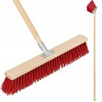 MIOTŁA SZCZOTKA 500 MM ULICÓWKA PCV ZAMIATACZ ZMIOTKA Z DREWNIANYM