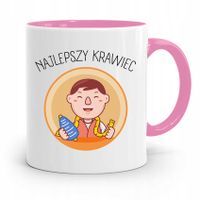 Kubek Różowy Krawca Krawcowej Najlepszy Krawiec Z Nadrukiem Ze Zdjęciem