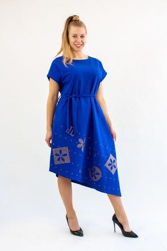 Asymetryczna sukienka z cekinami Leta Chabrowa UNI na Arena.pl