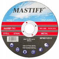 TARCZA CIĘCIA METALU inox 125 x 1,2 x 22,2 MASTIFF