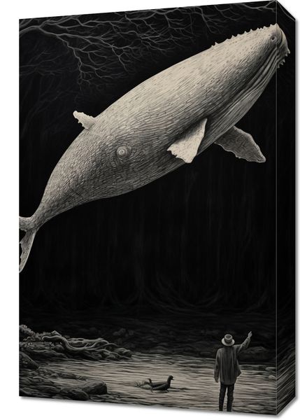 Obraz 40x60cm Biały Wieloryb zdjęcie 1