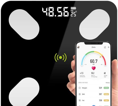 WAGA ŁAZIENKOWA ANALITYCZNA SLIM 180KG SMART+ 31w1 ANDROID iOS na Arena.pl