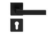 klamka ergo czarna kwadratowy szyld na wkład italian line - mp ilekczy