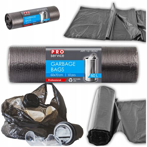 worki na śmieci pro 60x70 czarne ld 60l 10 szt. na Arena.pl