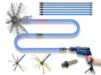 ZESTAW TURBO DO CZYSZCZENIA KOMINA OD DOŁU 11m CYKLON