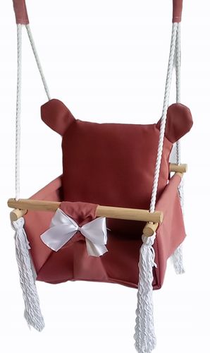 HUŚTAWKA DLA DZIECI miś BORDOWY dom pokojowa ogród na Arena.pl