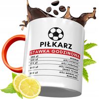 Kubek Pomarańczowy Dla Piłkarza Prezent Z Nadrukiem Ze Zdjęciem