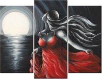 60 90CM OBRAZ 3 ELEM UCIECZKA OD PRZESZŁOŚCI ŚCIENNY DRUK PŁÓTNO