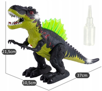 DINOZAUR DUŻY T-REX CHODZI RYCZY ŚWIECI ZIEJE PARĄ FIGURKA DLA DZIECI 21 CM