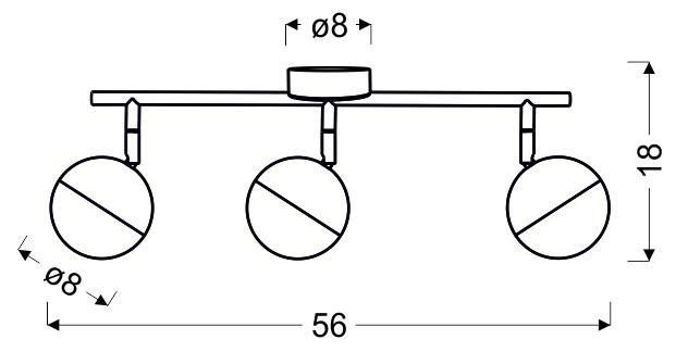 Party listwa 3x3W LED rgb główka okrągła 1e z przegubem kd system chrom zdjęcie 2