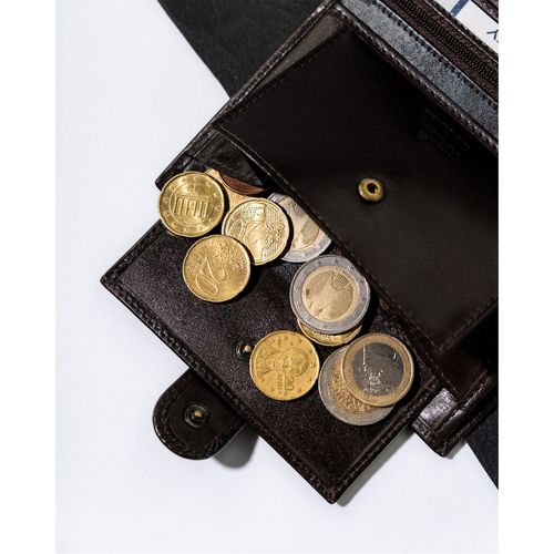 stylowy portfel męski skórzany z rfid na zatrzask - rovicky na Arena.pl