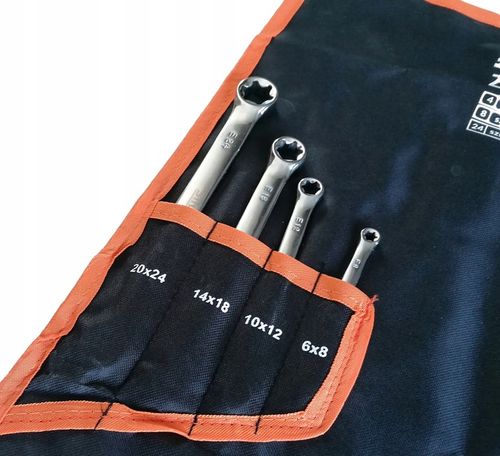 KLUCZE PŁASKO OCZKOWE 6-32 TORX ZESTAW NA PŁACHCIE PŁACHTA 47 ELEMENTY na Arena.pl