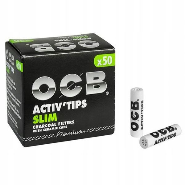 Filtry Węglowe OCB Activ Tips 50szt 7mm zdjęcie 1