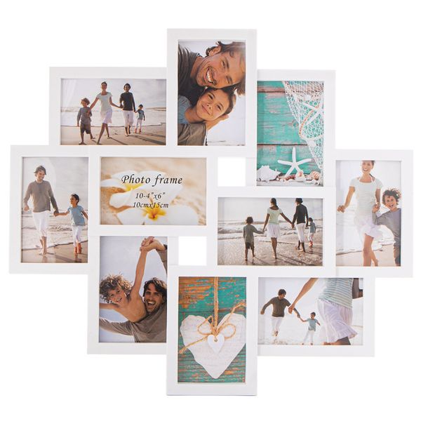 Ramka na zdjęcia 10 zdjęć multiramka 10x15 biała zdjęcie 1