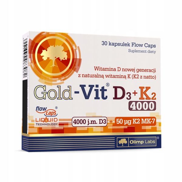 Olimp Gold-Vit D3 + K2 4000 j.m 30 tabletek zdjęcie 1