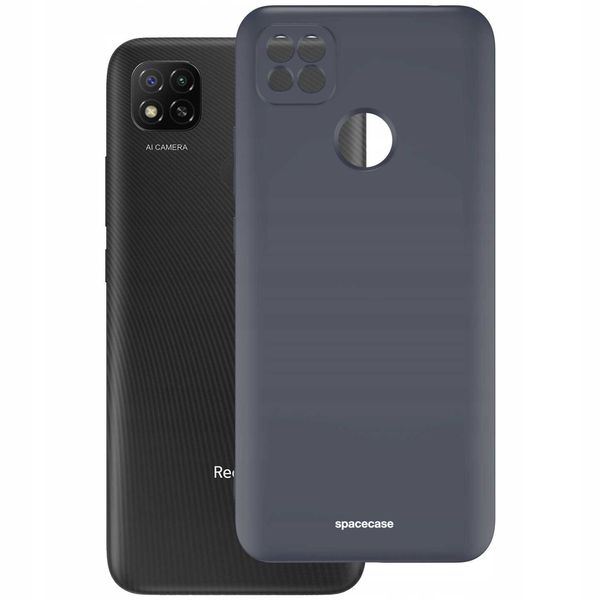 Spacecase Silicone Case Redmi 9C Black zdjęcie 2