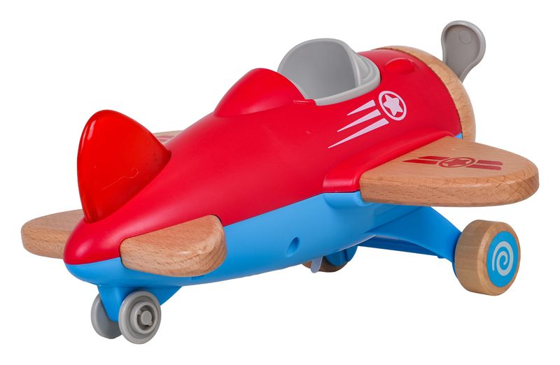 Drewniany Samolot Czerwony zdjęcie 5