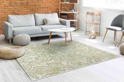 RUG/LU/VINEA/LEAVES/CREAM+GREEN/80x150 na Arena.pl