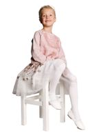 Rajstopy dziewczęce z włóknami bambusowymi białe 116-122 YOCLUB