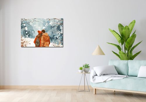 Obraz 90x60cm Razem w Śniegu na Arena.pl