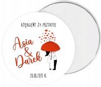 MAGNES PERSONALIZOWANY prezent podziękowanie dla gości NA ŚLUB RÓŻNE WZORY