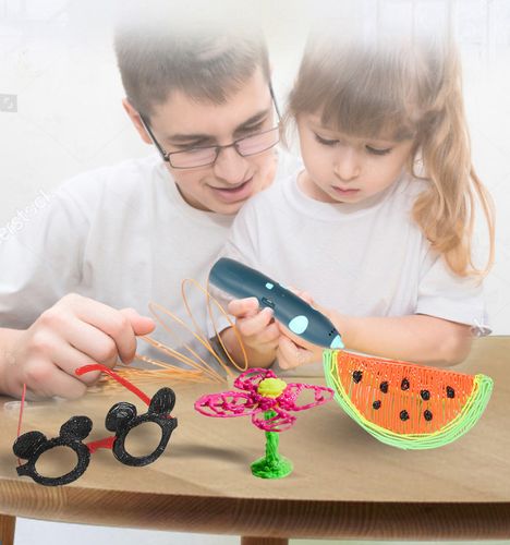 długopis drukarka 3d pen bezpieczny zestaw + wzory fioletowy na Arena.pl