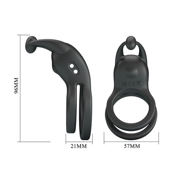 Pretty Love Goodwin Vibrating Double Penis Ring zdjęcie 7