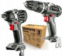 GRAPHITE Zestaw elektronarzędzi 58GS003 klucz udarowy, wiertarko-wkrętarka