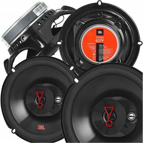 JBL STAGE3 637 MOCNE GŁOŚNIKI SAMOCHODOWE TRÓJDROŻNE 165 mm 16,5 cm na Arena.pl
