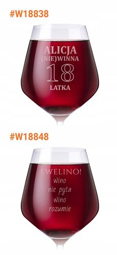 Kieliszek do Wina Krosno Prezent na Urodziny 18-99 Elegancki Duży 860 ml na Arena.pl