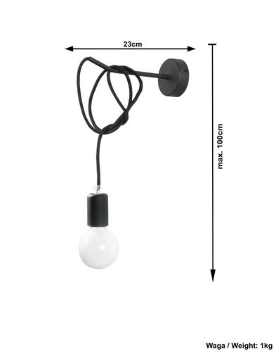 Kinkiet lampa ścienna EDISON Sollux Lighting na Arena.pl