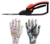 NOŻYCE DO TRAWY 370 mm +RĘKAWICE OGRODNICZE 2 PARY