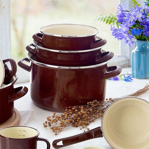 Garnek emaliowany BROWN 20 cm, 3 l na Arena.pl