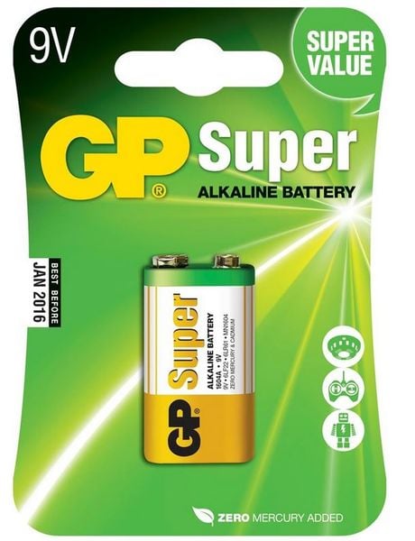 Bateria GP Super Alkaline 9V 6LF22 1 sztuka 1604A-5UE GP zdjęcie 1